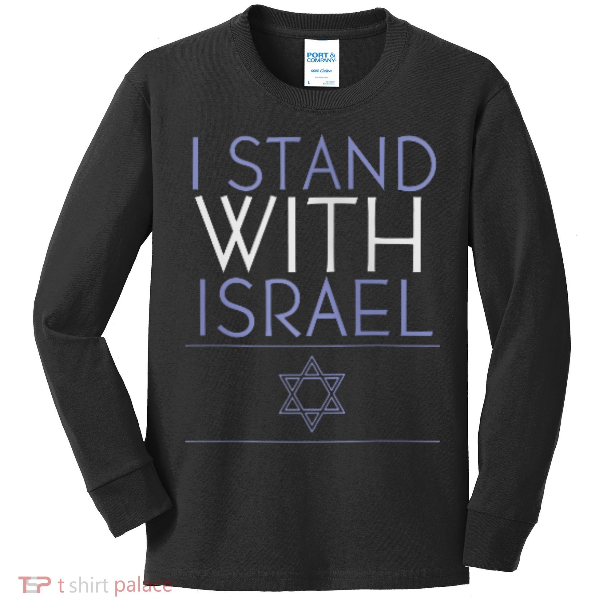 I Stand With Israel Support Israel Israel Flag Kids Long Sleeve Shirt