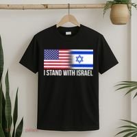 I Stand With Israel Usa Israeli Flag Jewish T-Shirt thumb 2