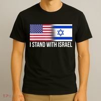 I Stand With Israel Usa Israeli Flag Jewish T-Shirt thumb 3