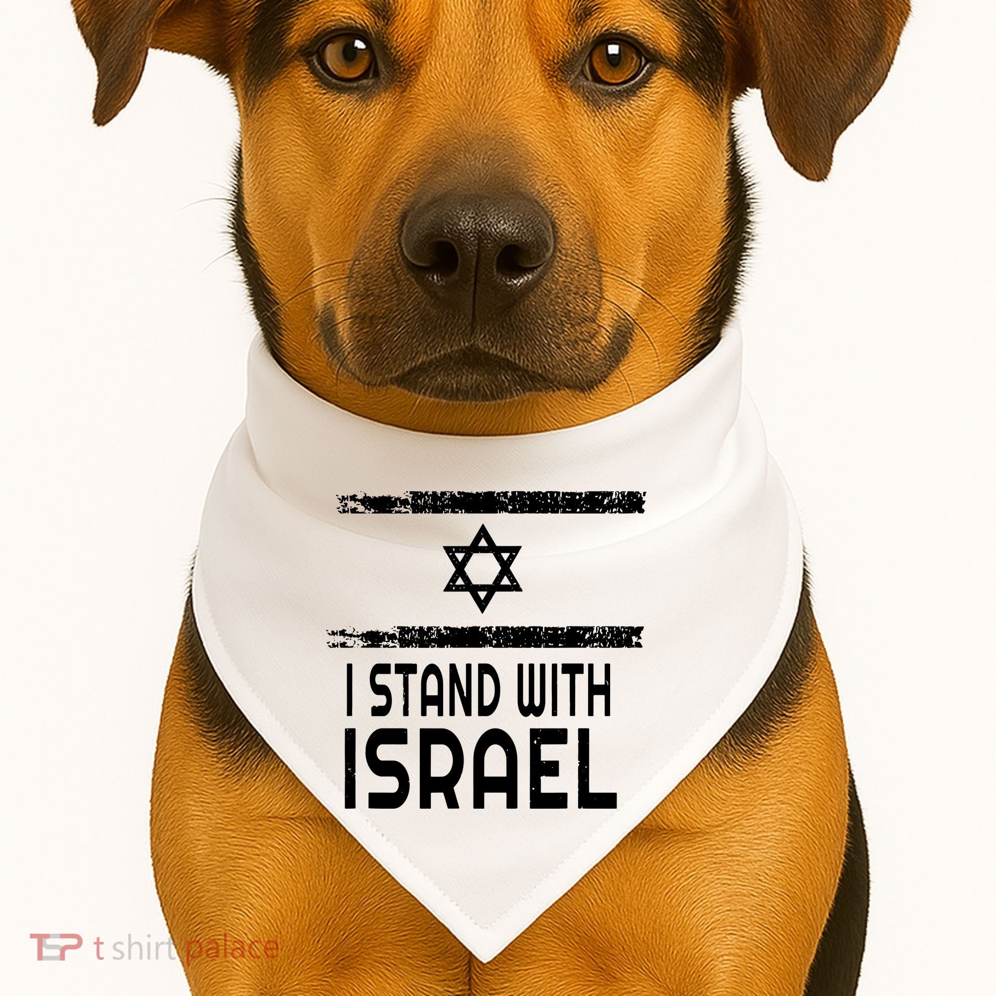 I Stand With Israel USA-Made Doggie Bandana