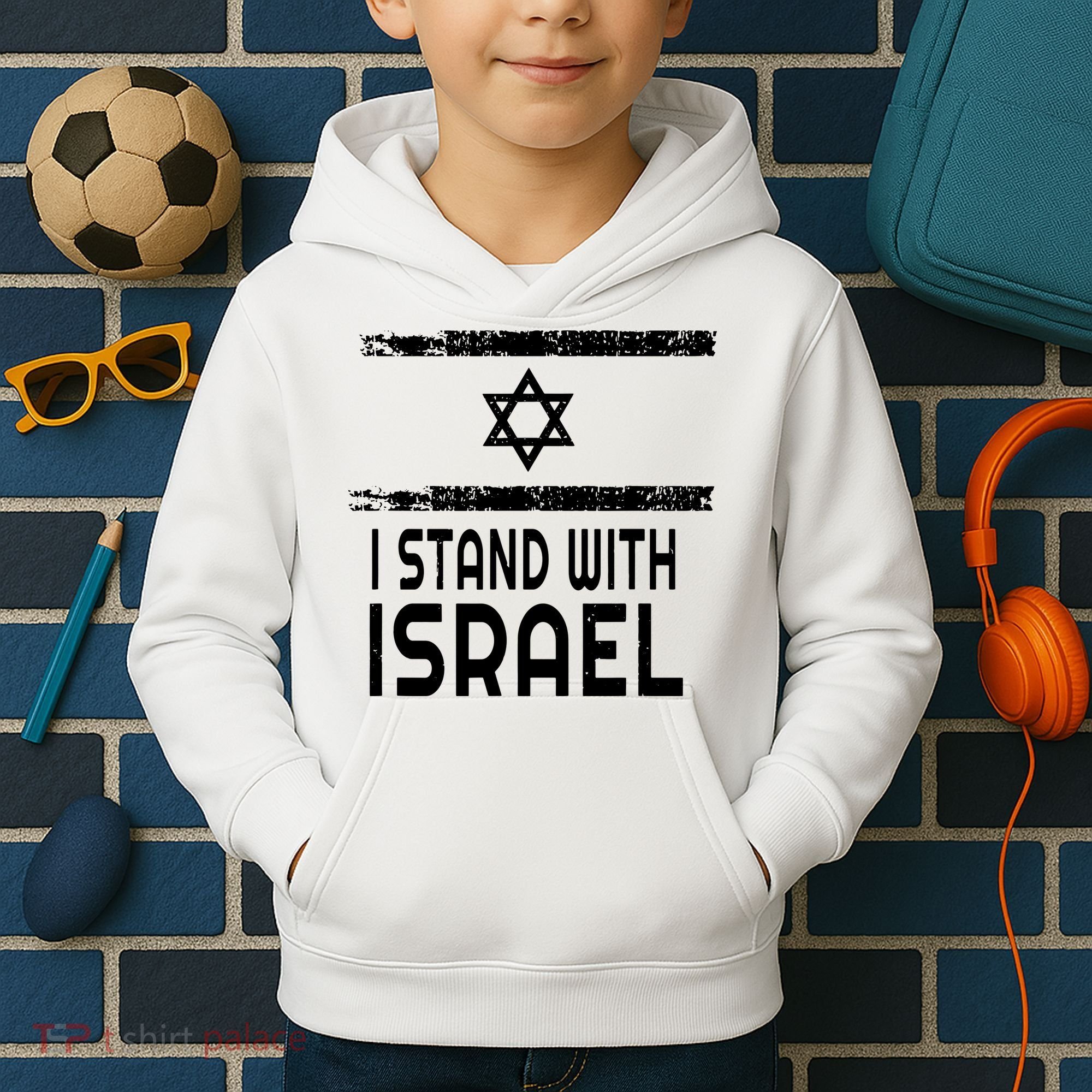 I Stand With Israel Kids Hoodie