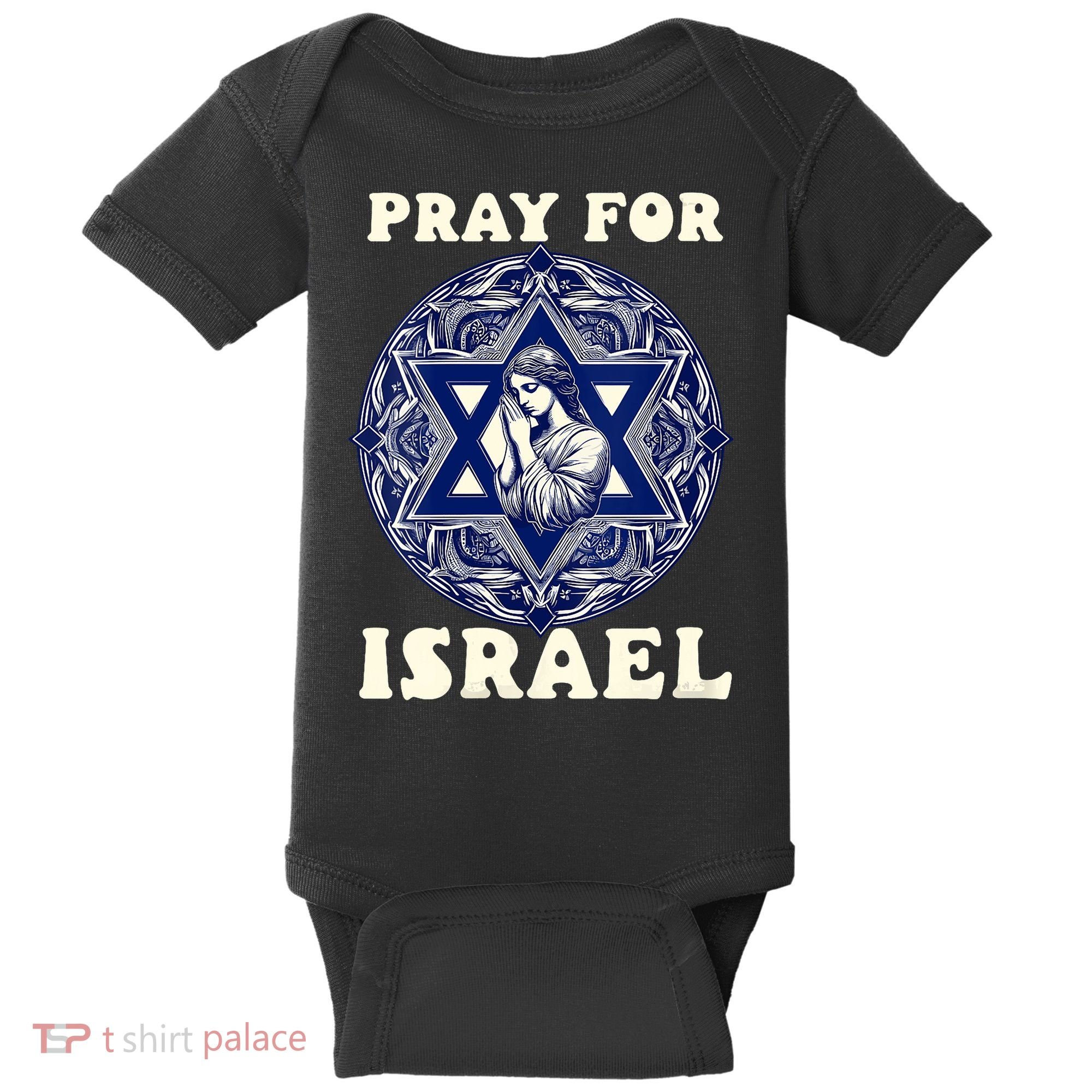 I Stand With Israel Support Israel Strong Pray For Israel Free Baby Bodysuit