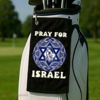 I Stand With Israel Support Israel Strong Pray For Israel Free Golf Towel thumb 2