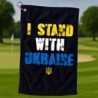 I Stand With Ukraine Golf Towel thumb 1
