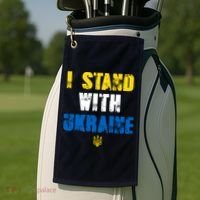 I Stand With Ukraine Golf Towel thumb 2