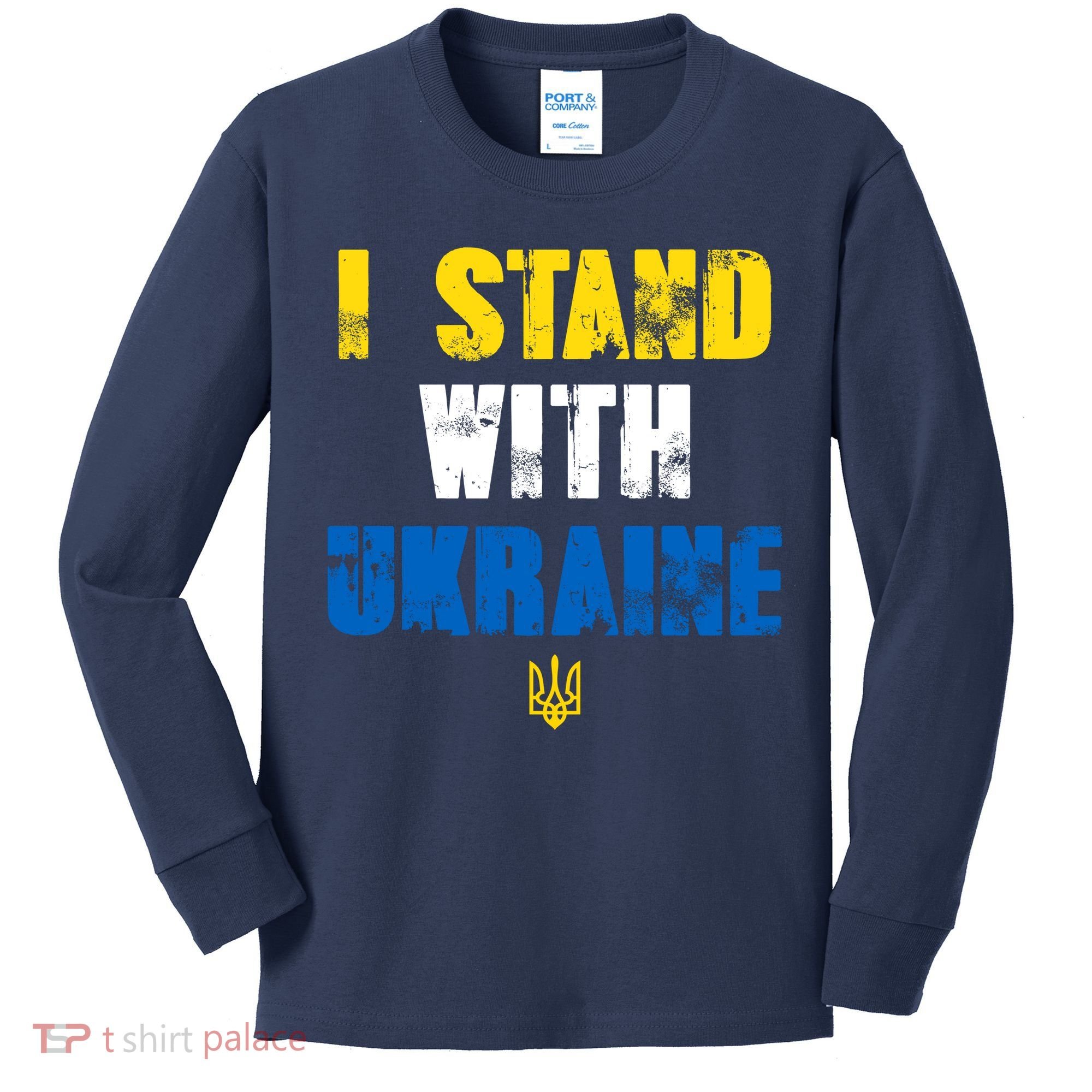I Stand With Ukraine Kids Long Sleeve Shirt
