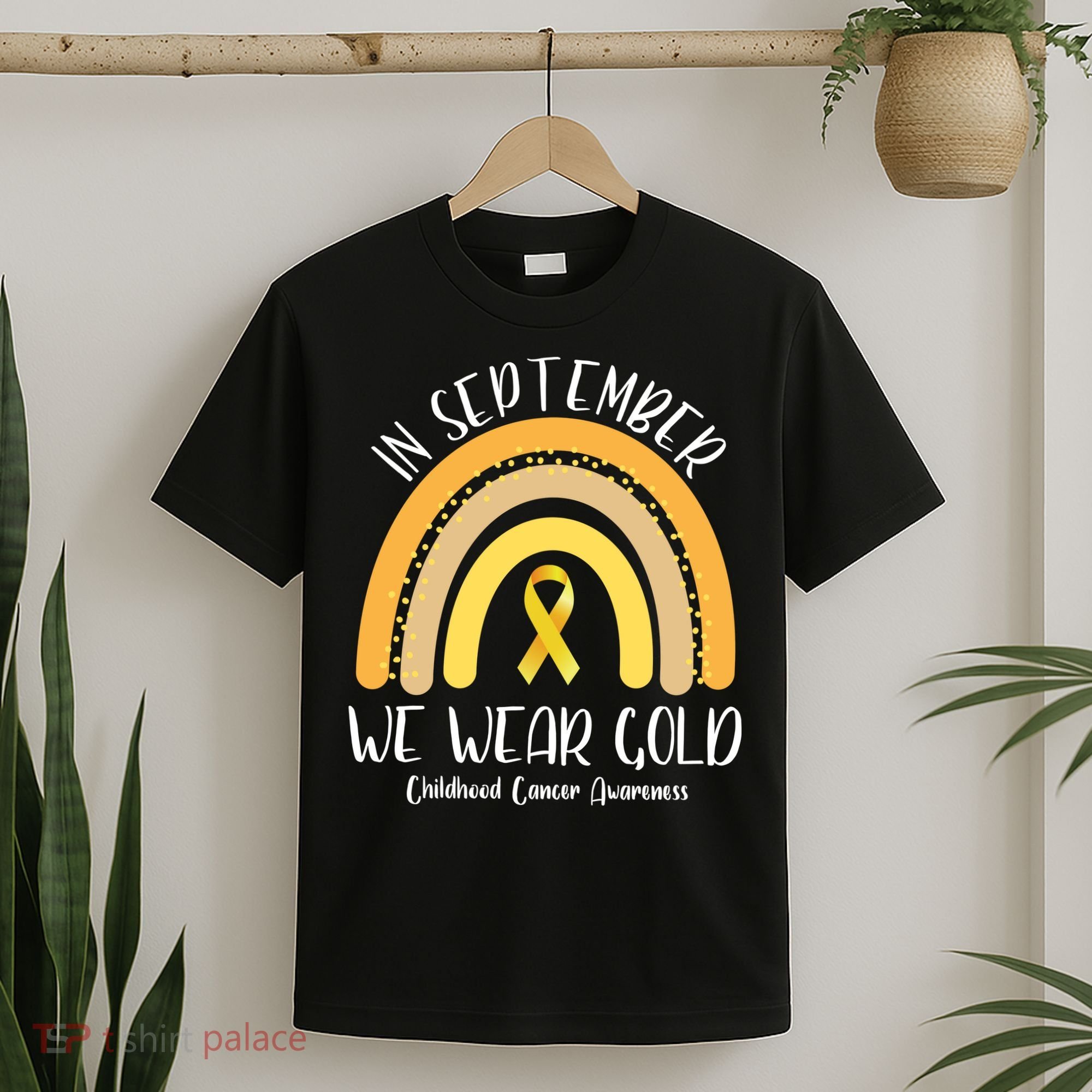 In September We Wear Gold Childhood Cancer Awareness T-Shirt