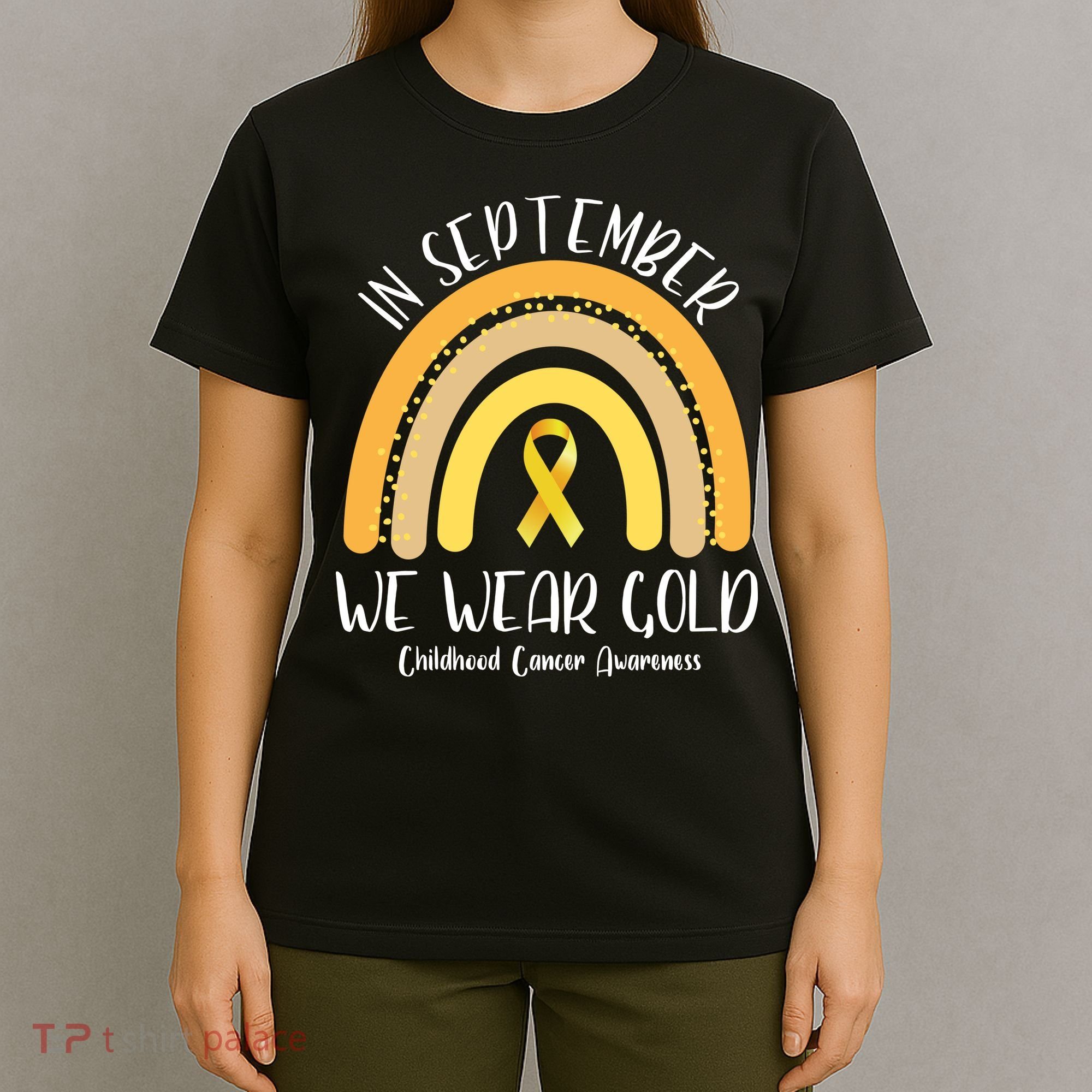In September We Wear Gold Childhood Cancer Awareness T-Shirt