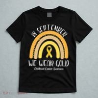 In September We Wear Gold Childhood Cancer Awareness T-Shirt thumb 5