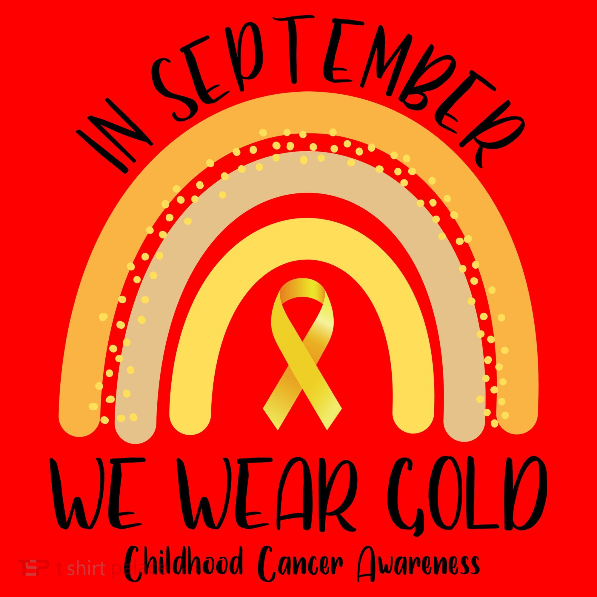 In September We Wear Gold Childhood Cancer Awareness Santa Hat