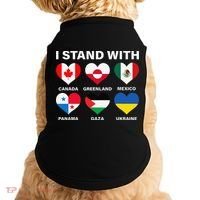 I Stand With Canada Greenland Mexico Panama Gaza Ukraine Doggie Tank thumb 0