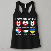 I Stand With Canada Greenland Mexico Panama Gaza Ukraine Women's Tank Top thumb 3
