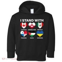 I Stand With Canada Greenland Mexico Panama Gaza Ukraine Toddler Hoodie thumb 0