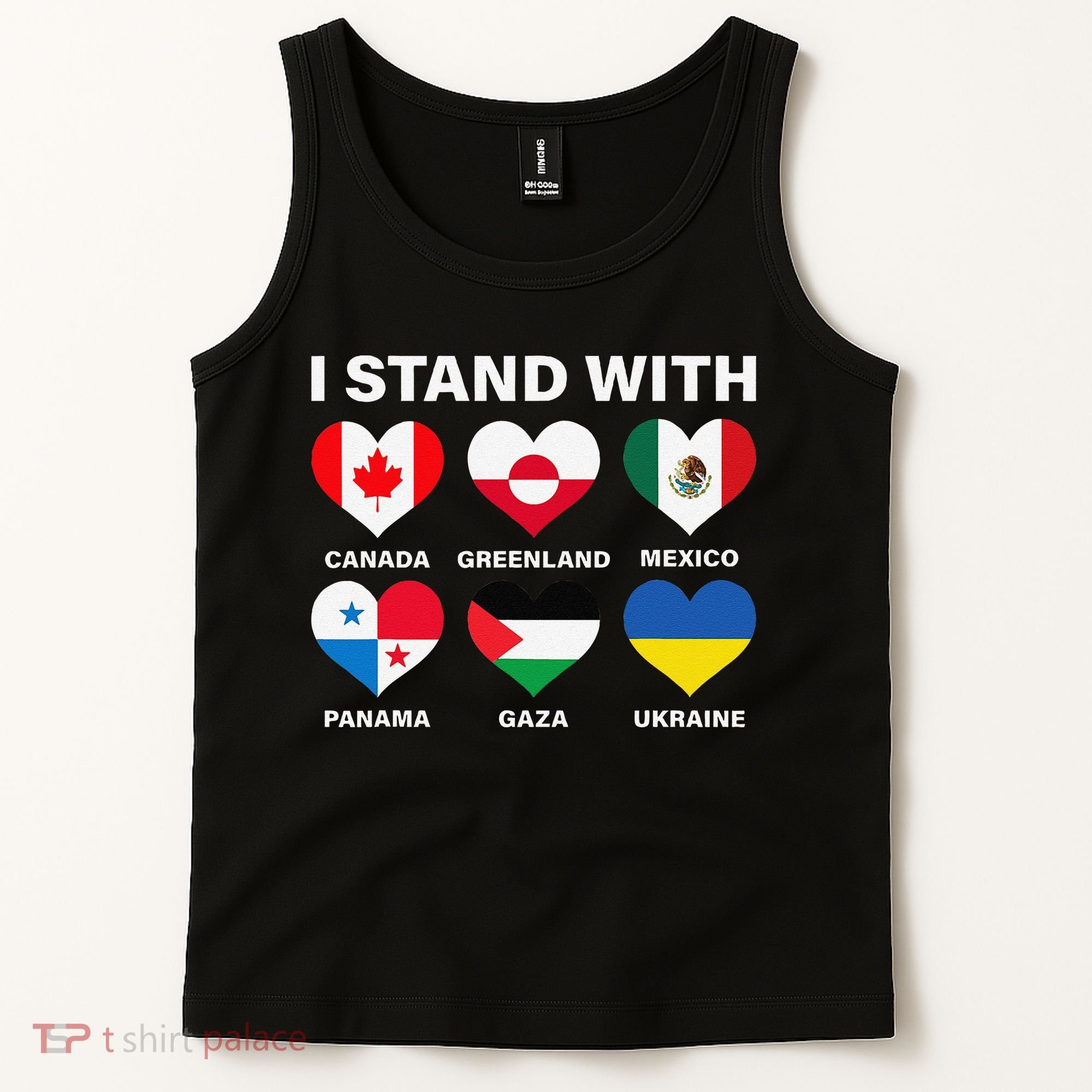 I Stand With Canada Greenland Mexico Panama Gaza Ukraine Tank Top
