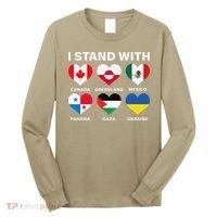 I Stand With Canada Greenland Mexico Panama Gaza Ukraine Long Sleeve Shirt thumb 0
