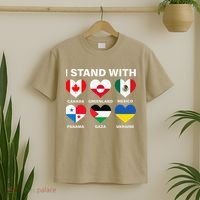 I Stand With Canada Greenland Mexico Panama Gaza Ukraine T-Shirt thumb 2