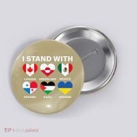 I Stand With Canada Greenland Mexico Panama Gaza Ukraine Button thumb 0