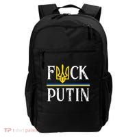 I Stand With Ukraine Flag Logo Trident Funny Anti Putin Backpack thumb 0