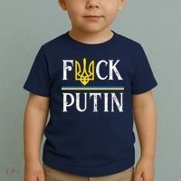 I Stand With Ukraine Flag Logo Trident Funny Anti Putin Toddler T-Shirt thumb 2