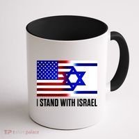 I Stand With Israel Us Israel Flag Support Israel Jerusalem Coffee Mug thumb 1