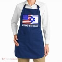 I Stand With Israel Us Israel Flag Support Israel Jerusalem Apron thumb 2