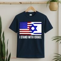 I Stand With Israel Us Israel Flag Support Israel Jerusalem T-Shirt thumb 2