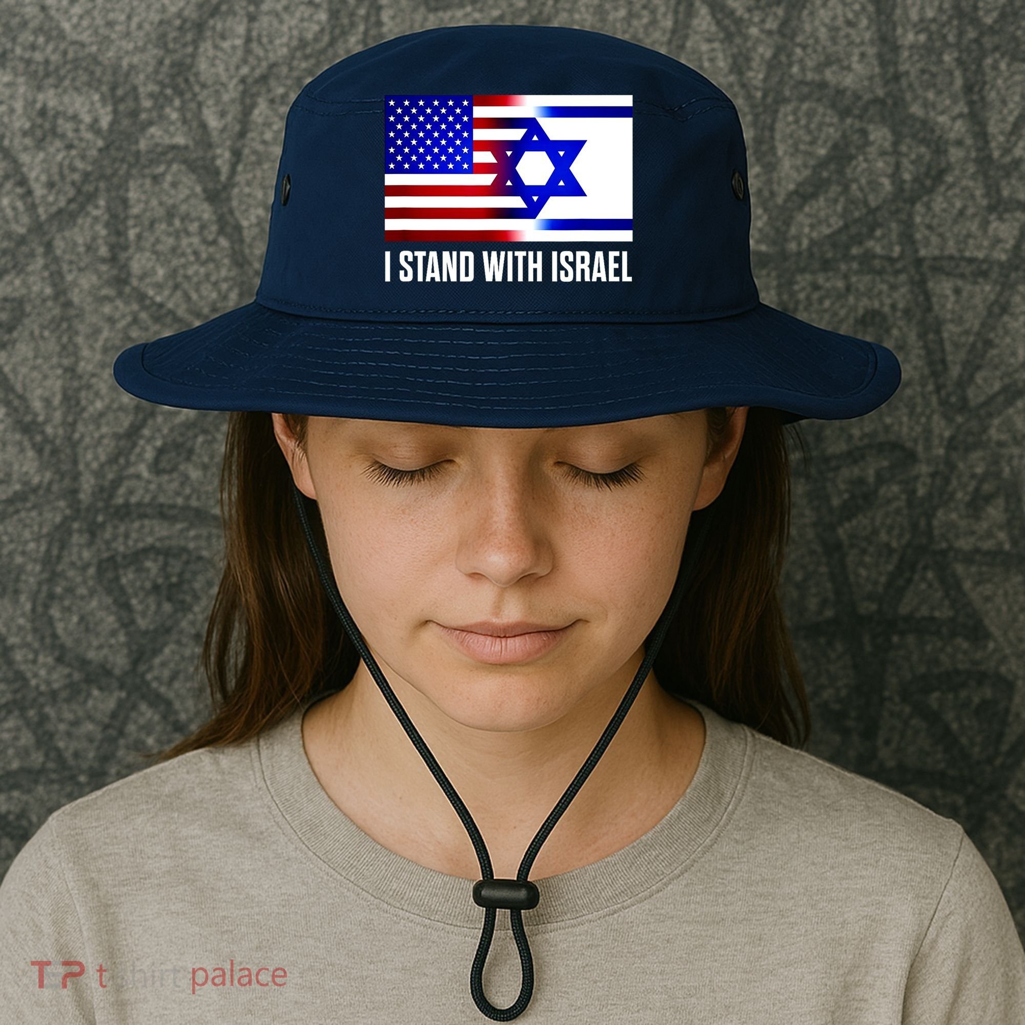 I Stand With Israel Us Israel Flag Support Israel Jerusalem Bucket Hat