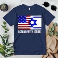 I Stand With Israel Us Israel Flag Support Israel Jerusalem Premium T-Shirt thumb 2