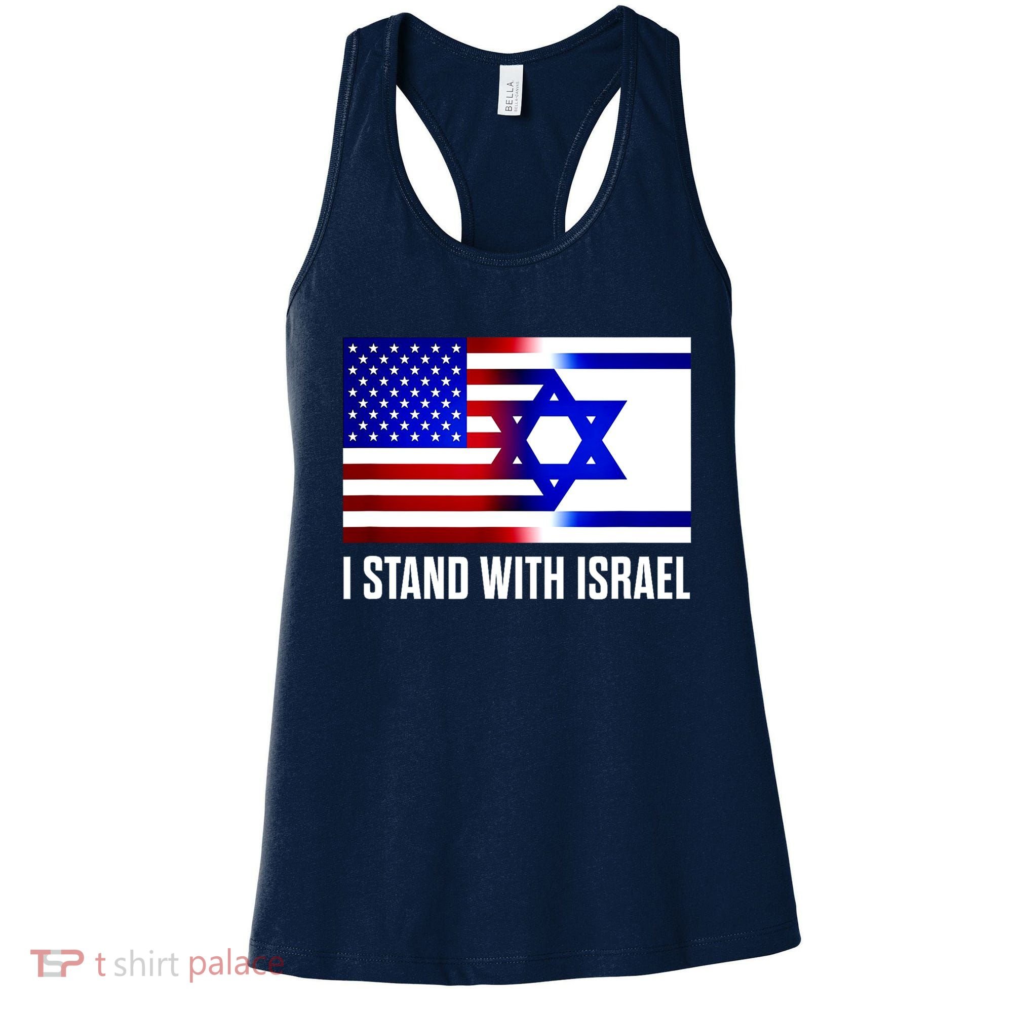 I Stand With Israel Us Israel Flag Support Israel Jerusalem Women's Tank Top