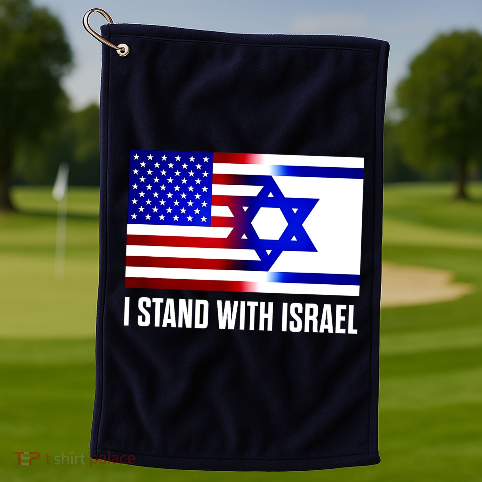 I Stand With Israel Us Israel Flag Support Israel Jerusalem Golf Towel