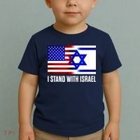 I Stand With Israel Us Israel Flag Support Israel Jerusalem Toddler T-Shirt thumb 2