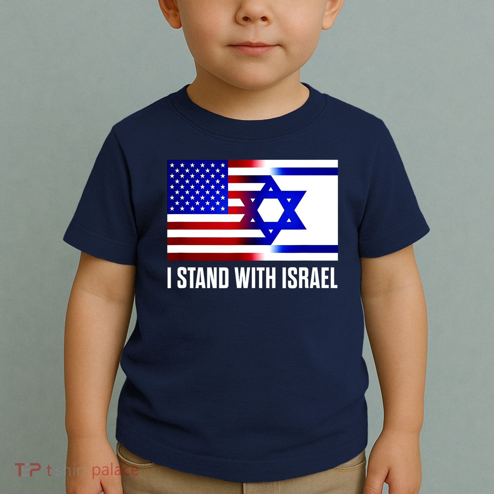 I Stand With Israel Us Israel Flag Support Israel Jerusalem Toddler T-Shirt