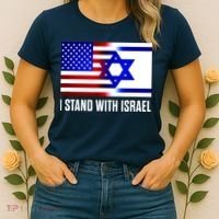 I Stand With Israel Us Israel Flag Support Israel Jerusalem Women's T-Shirt thumb 2