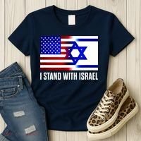 I Stand With Israel Us Israel Flag Support Israel Jerusalem Women's T-Shirt thumb 3