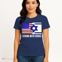 I Stand With Israel Us Israel Flag Support Israel Jerusalem Women's T-Shirt thumb 4