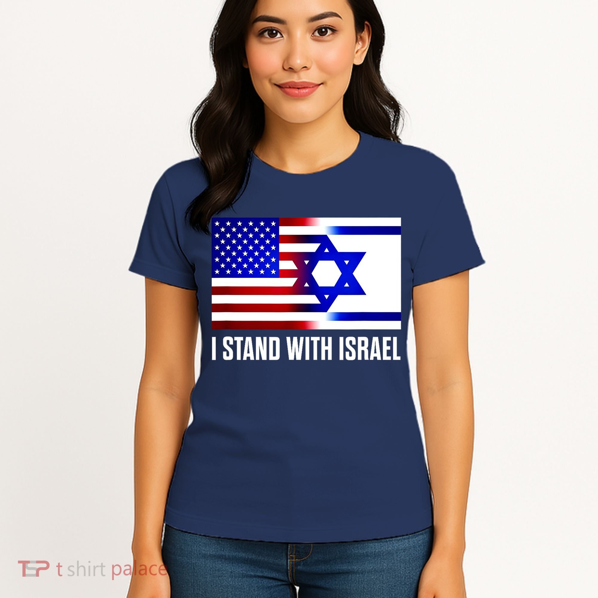 I Stand With Israel Us Israel Flag Support Israel Jerusalem Women's T-Shirt