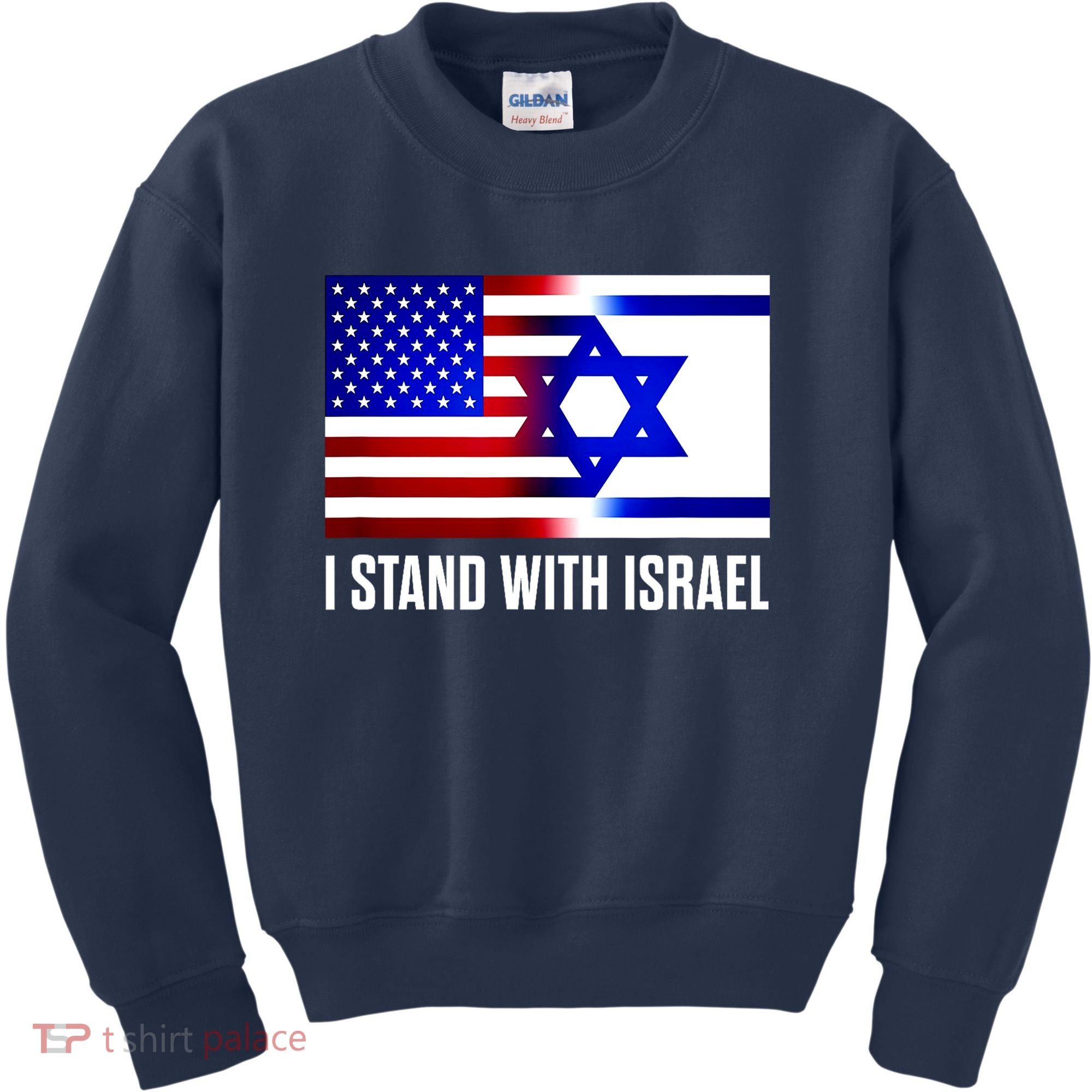 I Stand With Israel Us Israel Flag Support Israel Jerusalem Kids Sweatshirt
