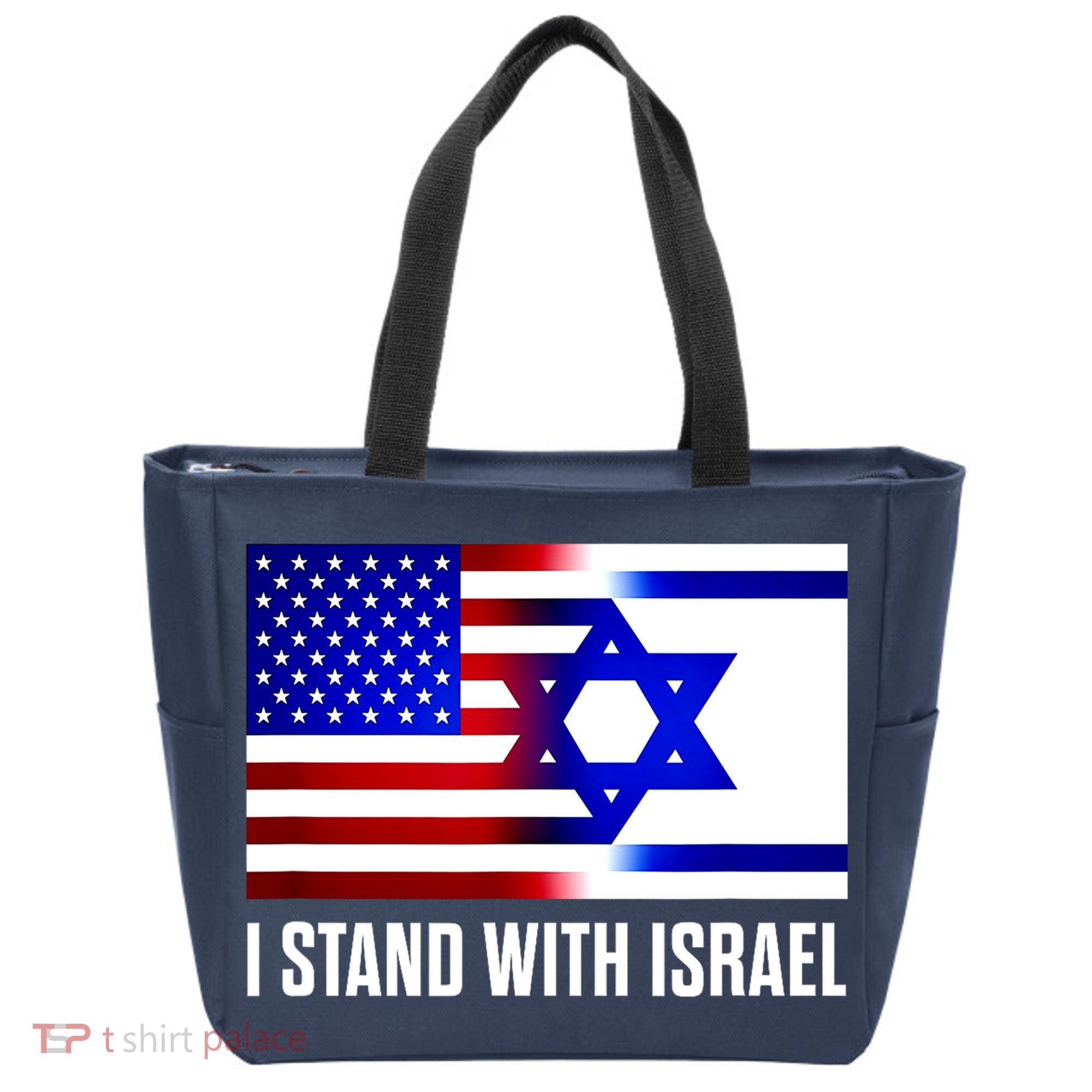 I Stand With Israel Us Israel Flag Support Israel Jerusalem Tote Bag