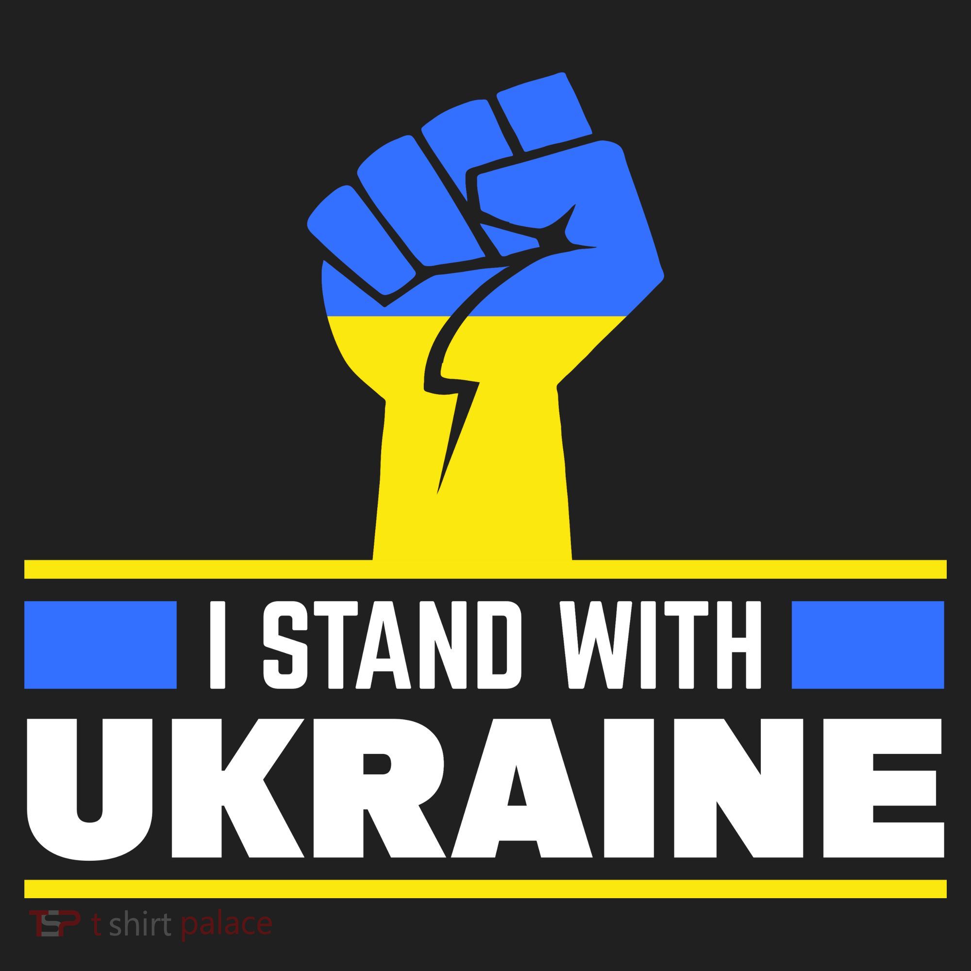 I Stand With Ukraine Support Love Peace Fist Tumbler
