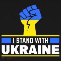 I Stand With Ukraine Support Love Peace Fist Ornament thumb 1