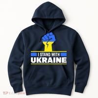 I Stand With Ukraine Support Love Peace Fist Hoodie thumb 0