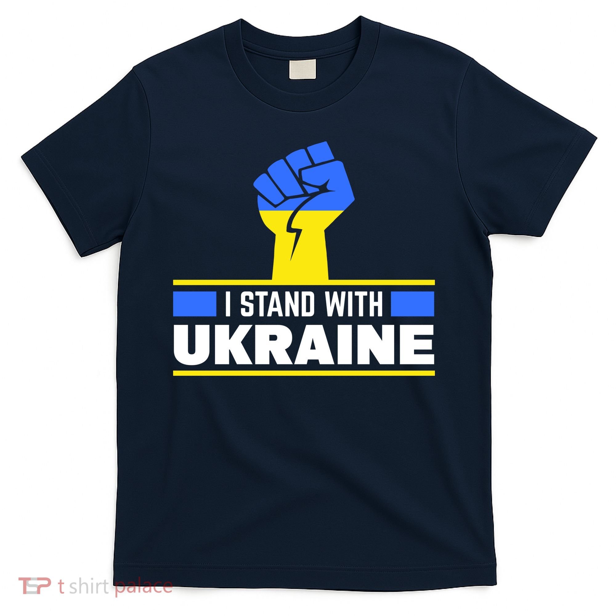 I Stand With Ukraine Support Love Peace Fist T-Shirt