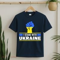 I Stand With Ukraine Support Love Peace Fist T-Shirt thumb 2
