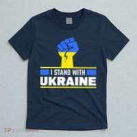 I Stand With Ukraine Support Love Peace Fist T-Shirt thumb 5