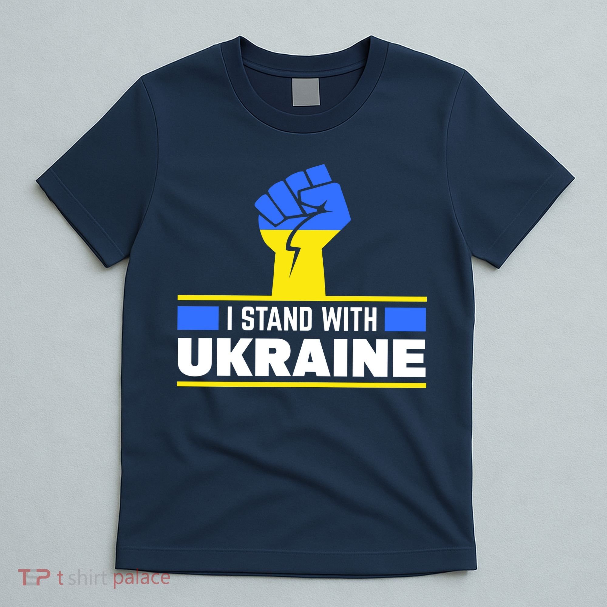 I Stand With Ukraine Support Love Peace Fist T-Shirt