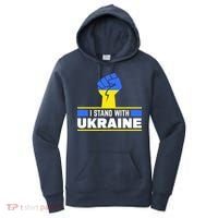 I Stand With Ukraine Support Love Peace Fist Women's Hoodie thumb 0
