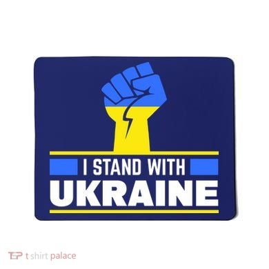 I Stand With Ukraine Support Love Peace Fist Mousepad