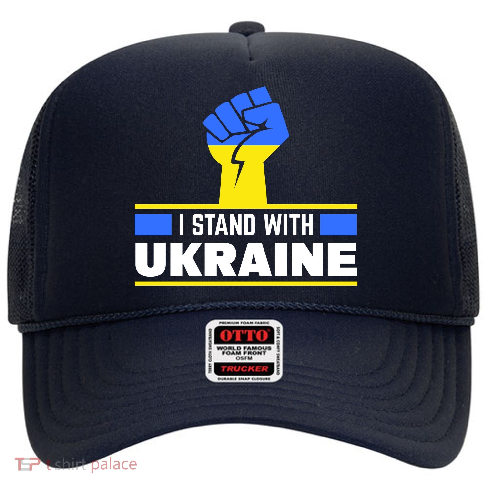 I Stand With Ukraine Support Love Peace Fist Hat