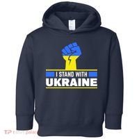 I Stand With Ukraine Support Love Peace Fist Toddler Hoodie thumb 0