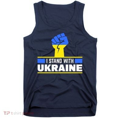 I Stand With Ukraine Support Love Peace Fist Tank Top